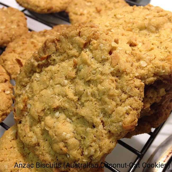 Anzac Biscuits (Australian Coconut-Oat Cookies)