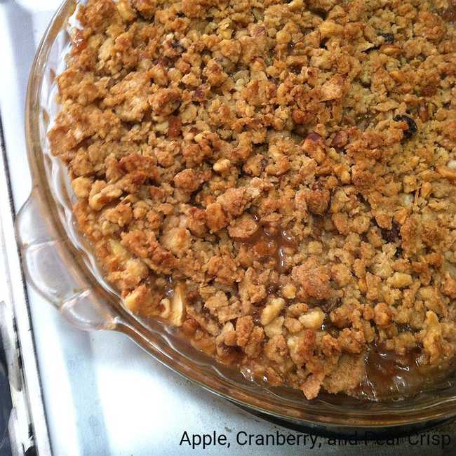 Apple, Cranberry, and Pear Crisp