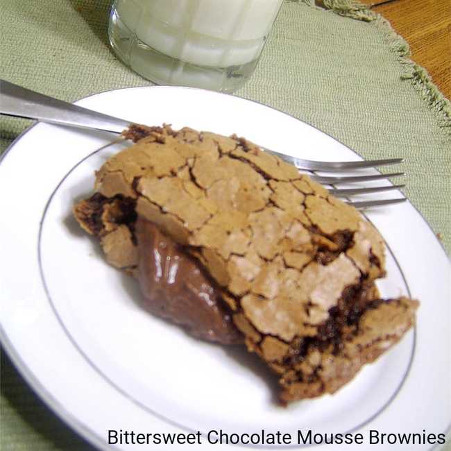 Bittersweet Chocolate Mousse Brownies