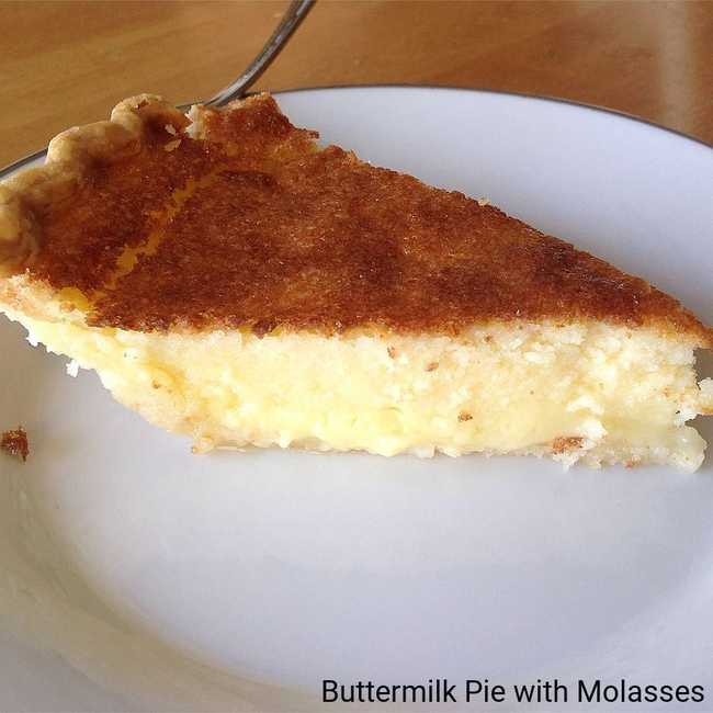 Buttermilk Pie with Molasses