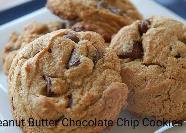 Chewy Peanut Butter Chocolate Chip Cookies