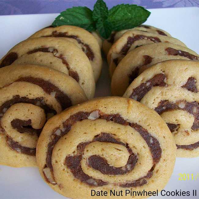 Date Nut Pinwheel Cookies II