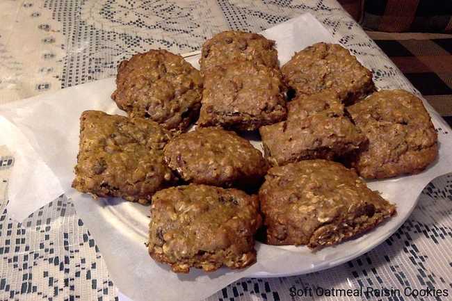 Soft Oatmeal Raisin Cookies