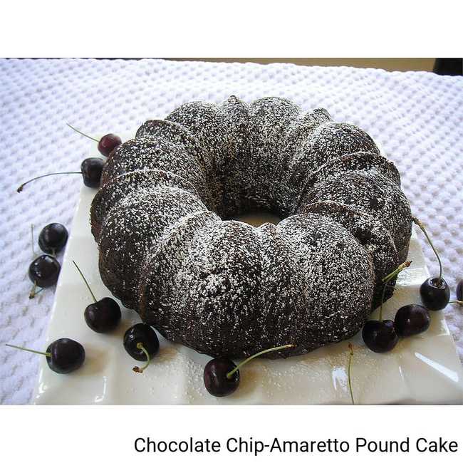 Chocolate Chip-Amaretto Pound Cake