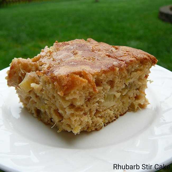 Rhubarb Stir Cake