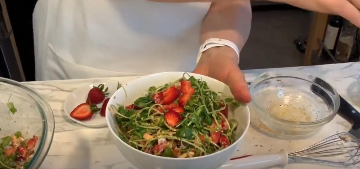 Watercress Salad With Strawberries and Feta