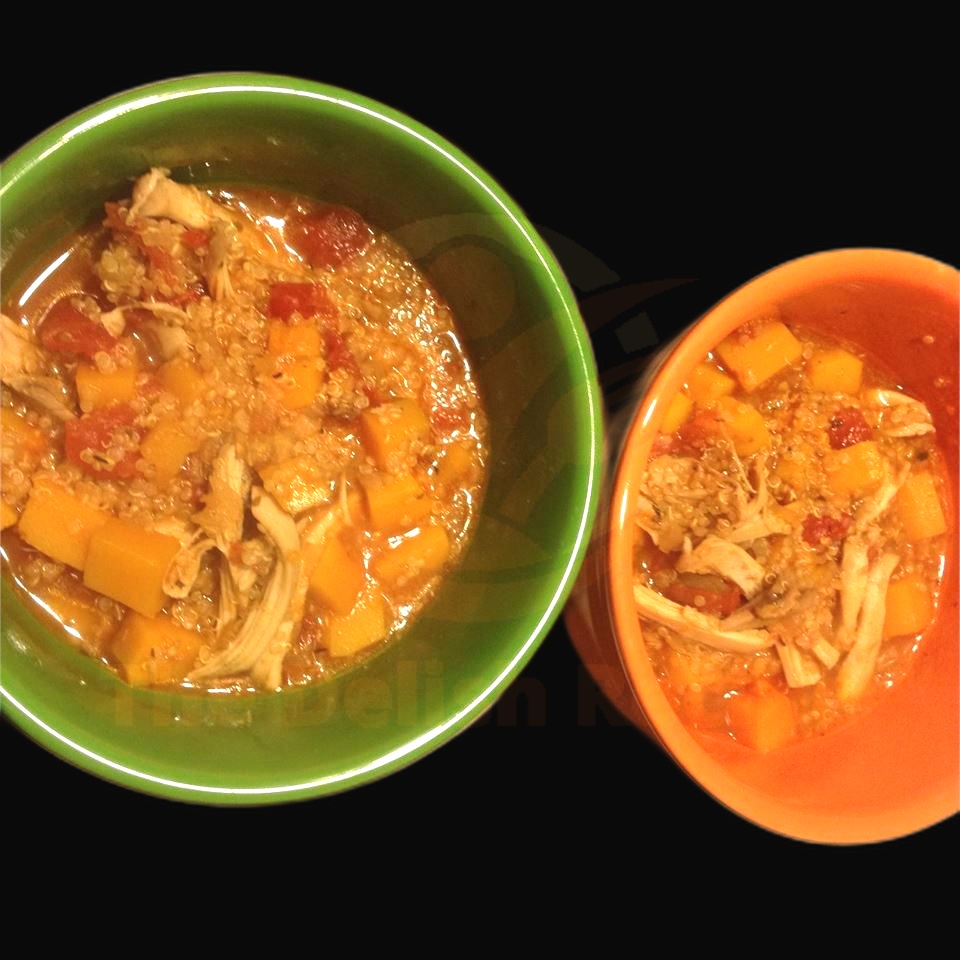 Chicken, Butternut Squash, and Quinoa Soup