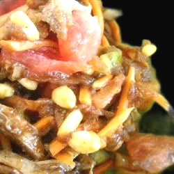 Minced Pork and Watermelon Lettuce Wraps