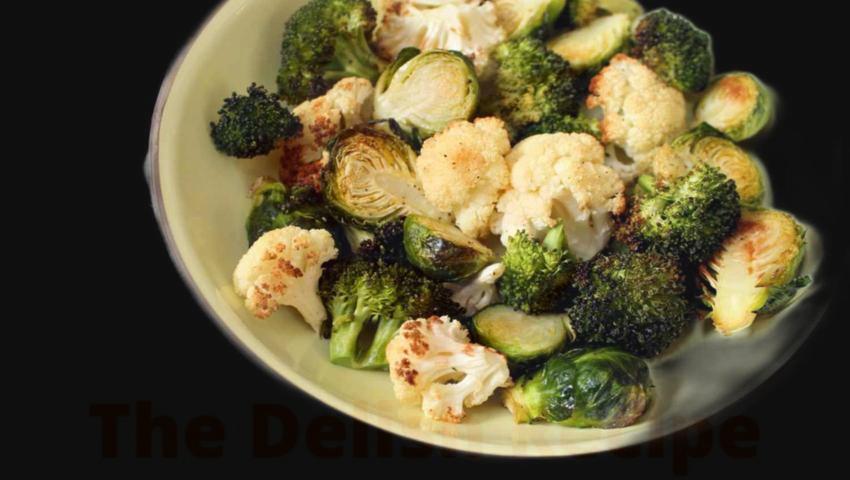 Oven-Roasted Cauliflower, Brussels, And Broccoli