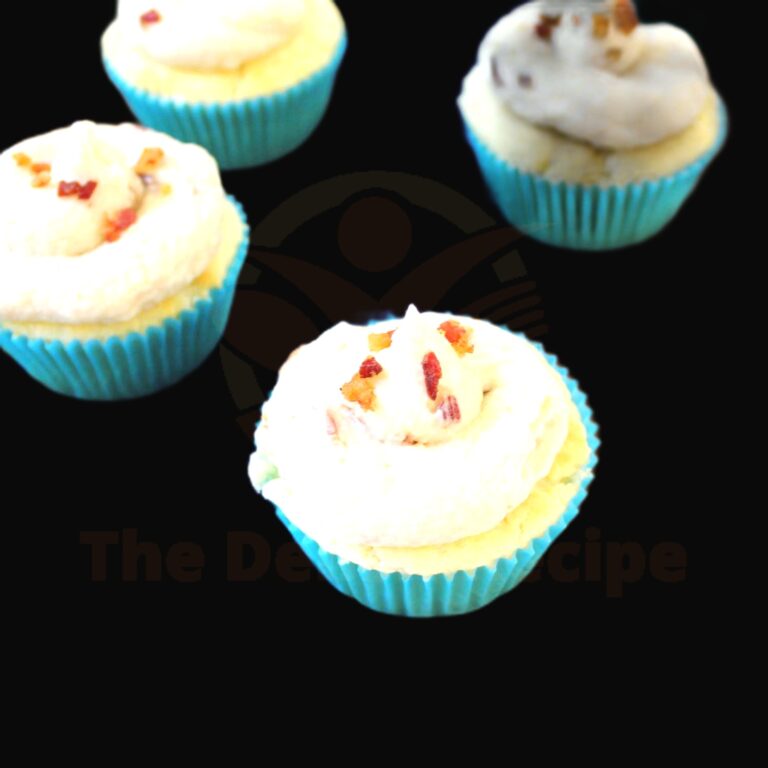 Delicious Pancake Cupcakes With Maple Bacon Buttercream Frosting
