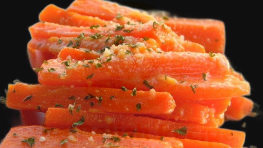 Parmesan Crusted Baby Carrots