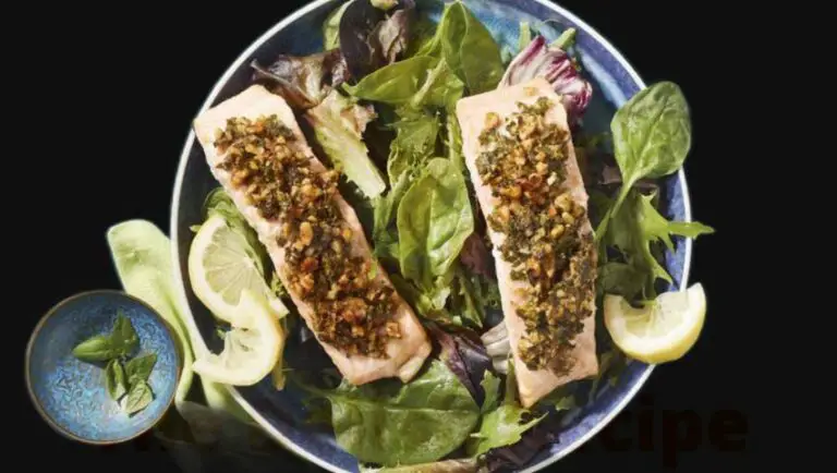 Parsley-Walnut Crusted Salmon With A Delicious Crunch!