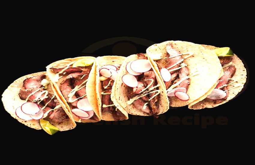 Ranch-Rubbed Carne Asada Tacos with Avocado Crema, Radish, and Lime