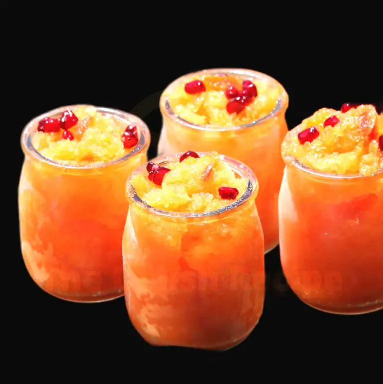 Refreshing Red Apricot And Sparkling Wine Granita For Summer