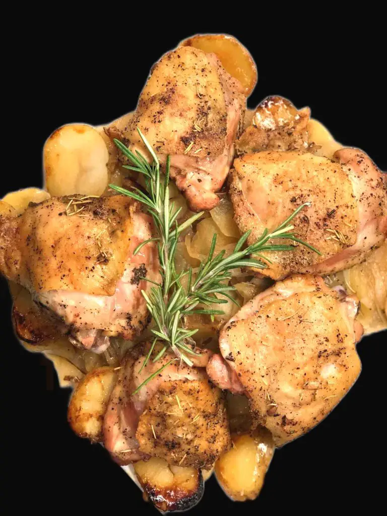 Herb-Infused Rosemary-Roasted Chicken With Apples And Potatoes