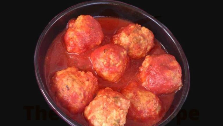 Slow-Simmered Savory Chicken Meatballs In Rich Tomato Sauce