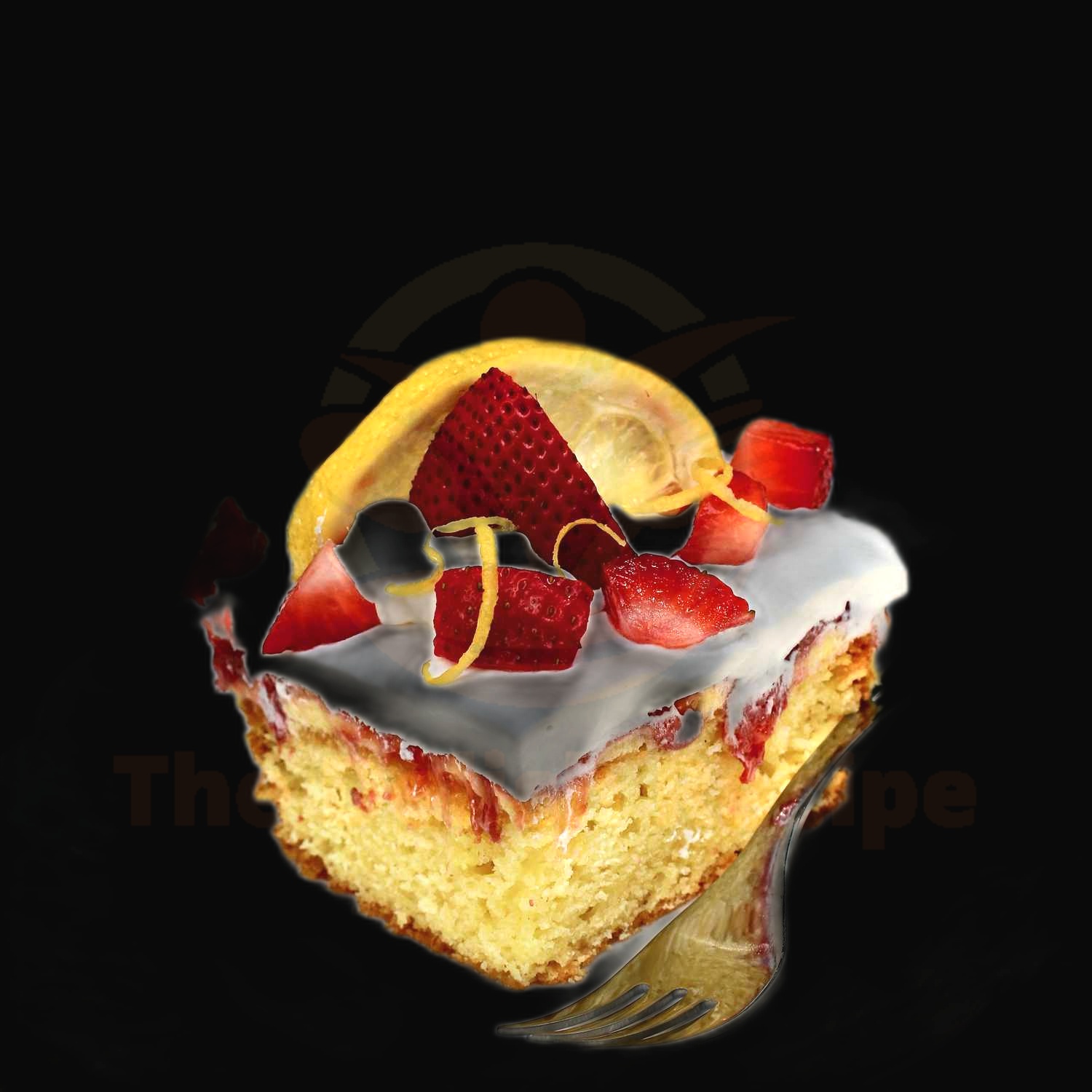 Strawberry-Lemon Poke Cake