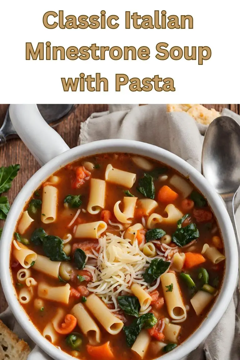 Classic Italian Minestrone Soup with Pasta