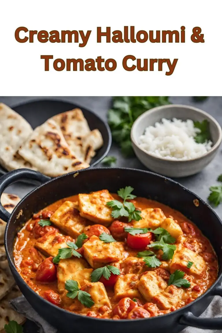 Creamy Halloumi & Tomato Curry