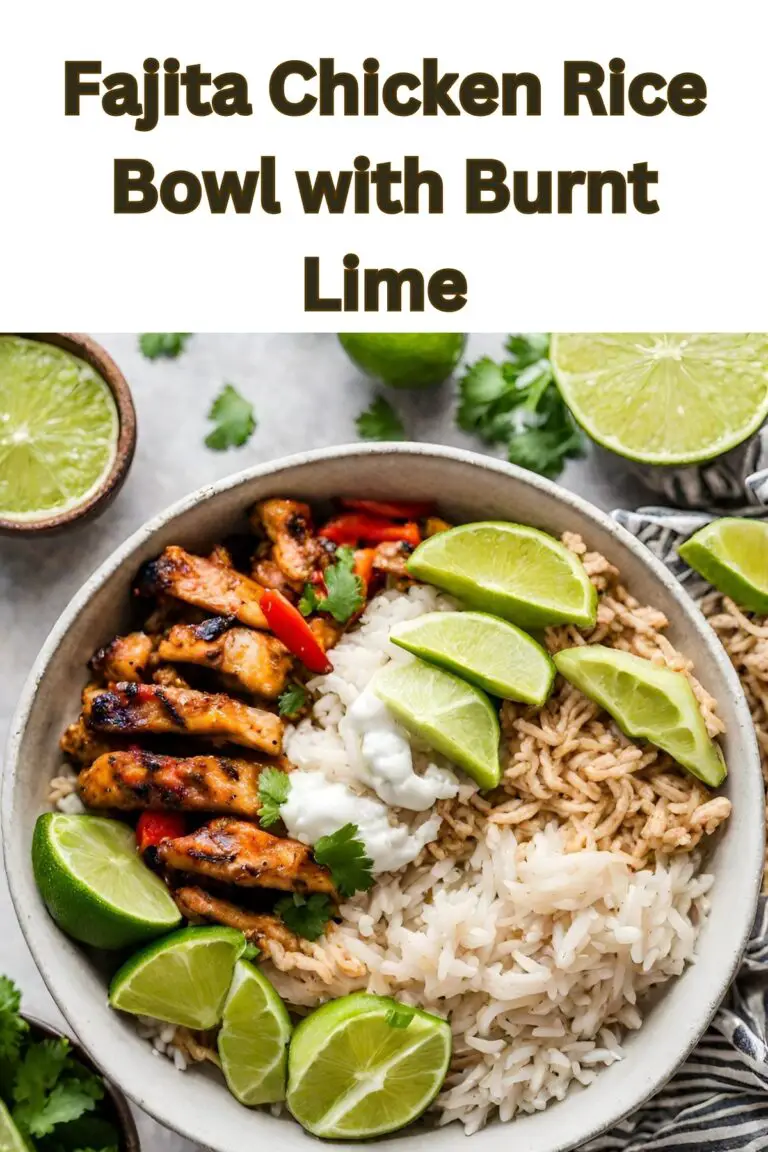 Fajita Chicken Rice Bowl with Burnt Lime