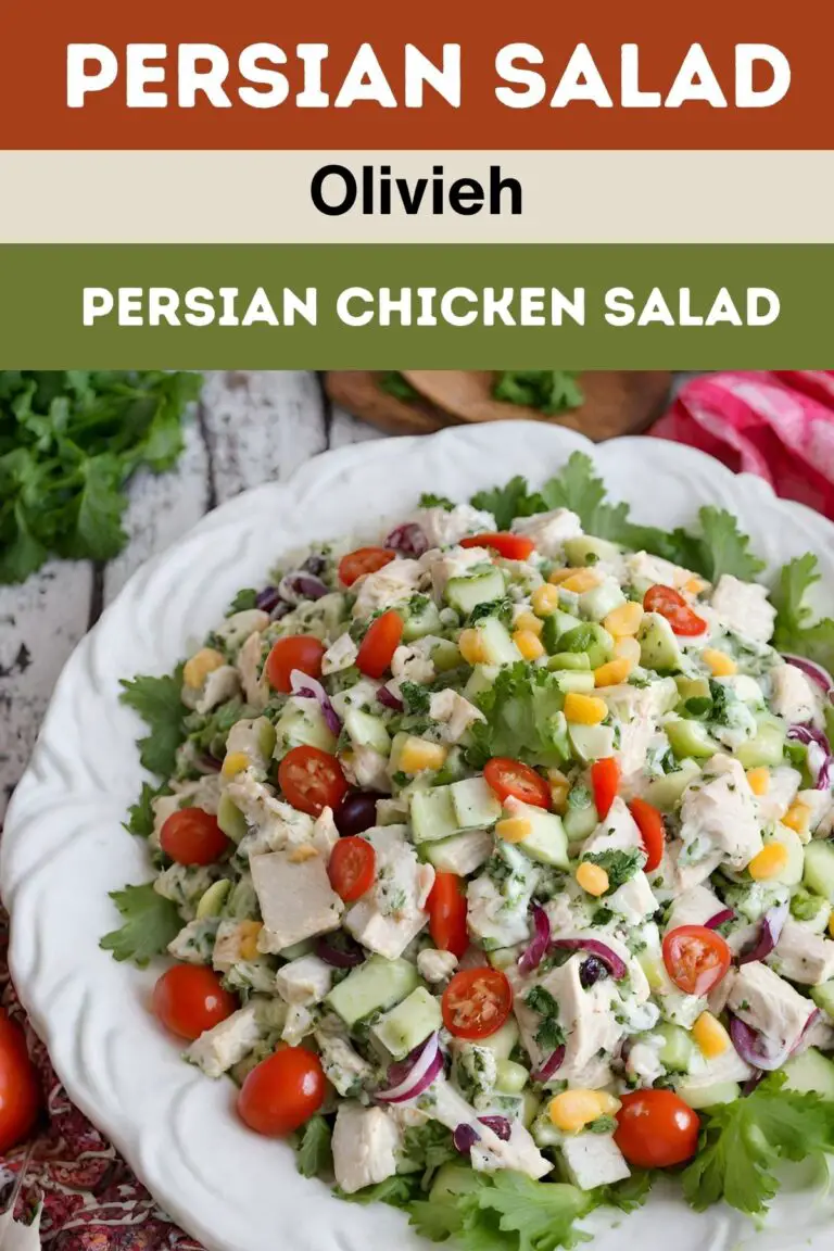 Delicious Persian Salad Olivieh (Persian Chicken Salad) Recipe – Bursting with Flavors!
