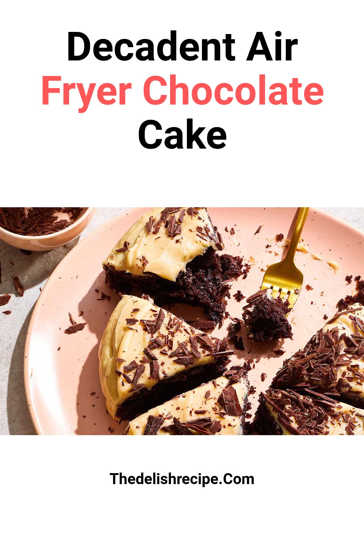 Air Fryer Mini Dark Chocolate Cake with Brown Butter Frosting