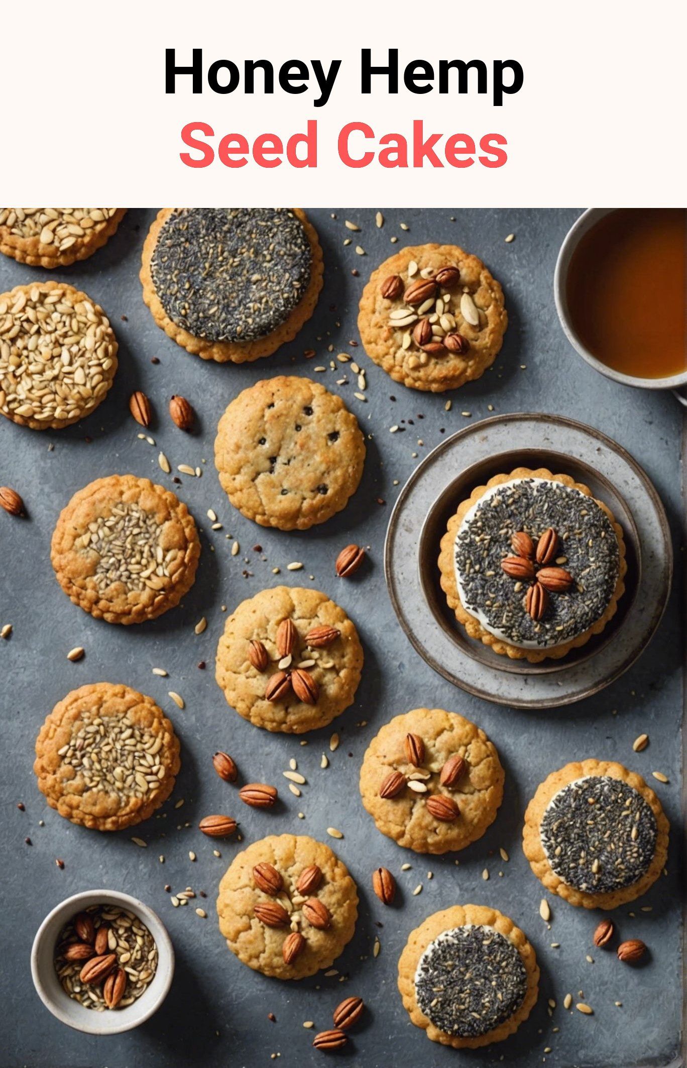 Ancient Honey Cakes (Topped With Hemp Seeds) The Delish Recipe