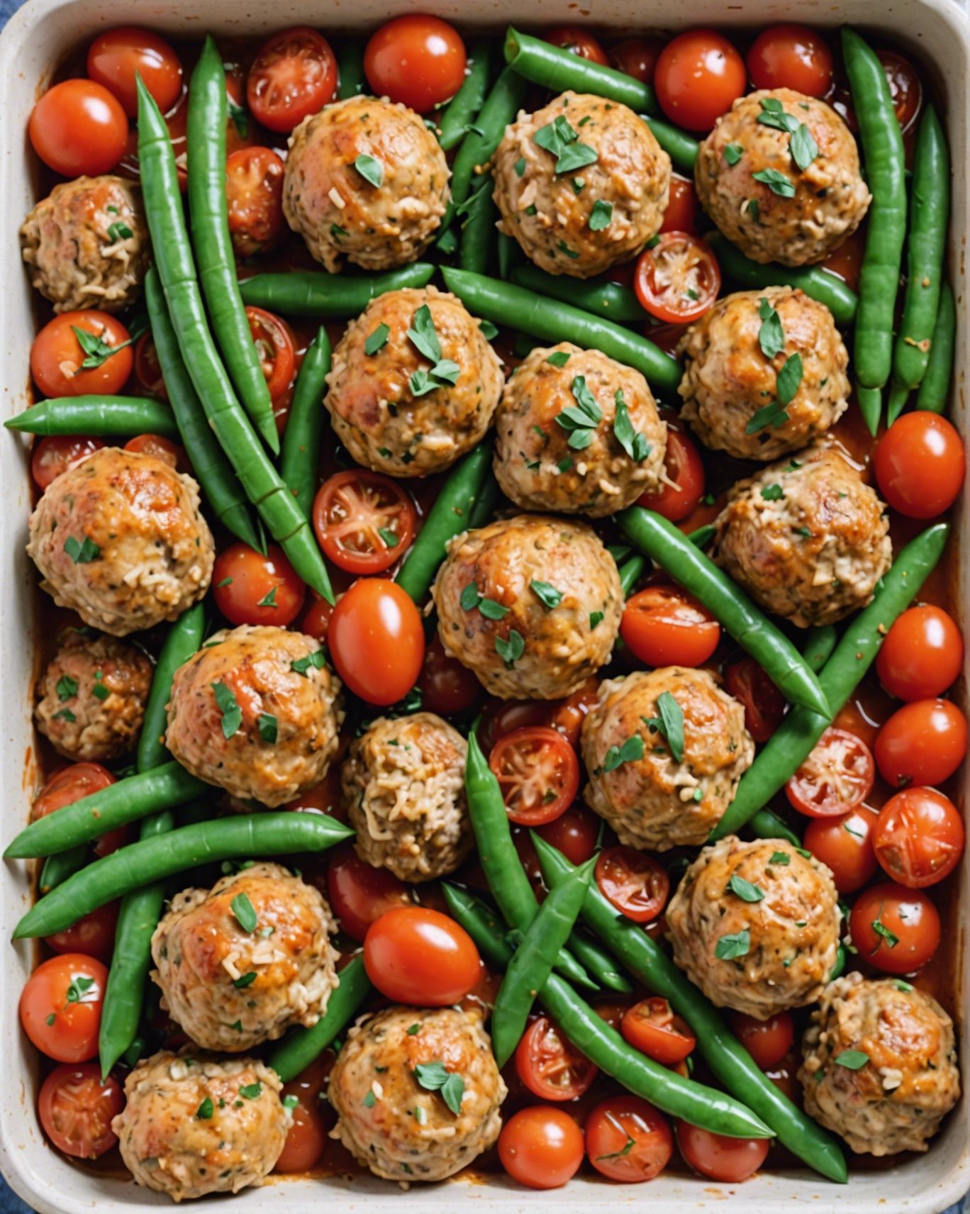 Greek Meatballs With Green Beans And Tomatoes – Freezer Ready – The 