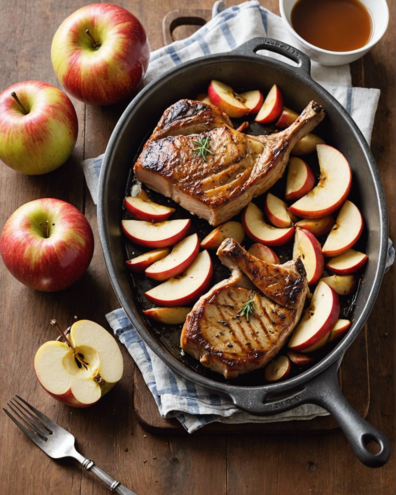 Roasted Pork Chops And Apples – The Delish Recipe