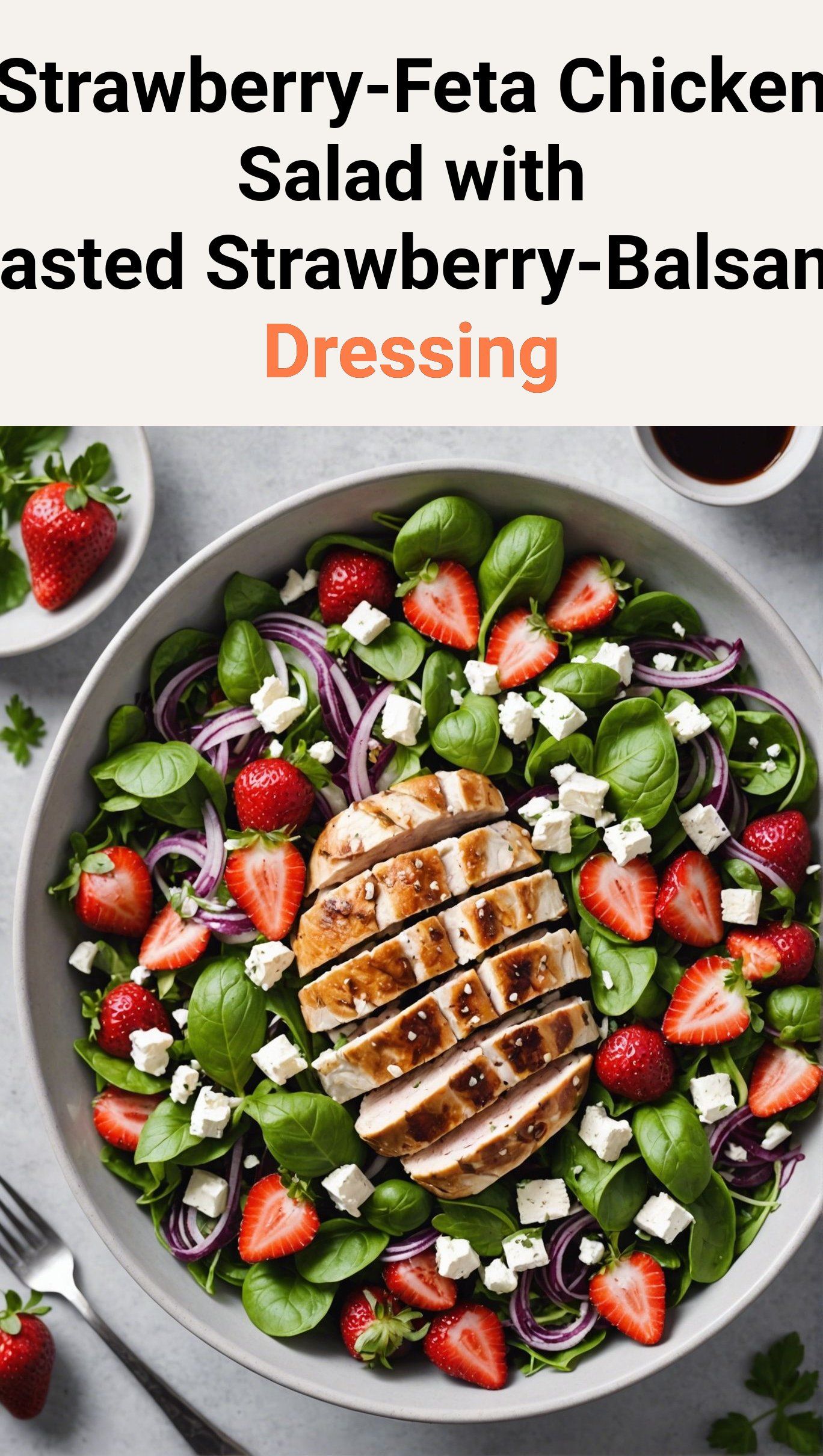 Strawberry-Feta Chicken Salad With Roasted Strawberry-Balsamic Dressing ...