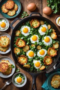 Adeena Sussmans Green Shakshuka With Crispy Latkes