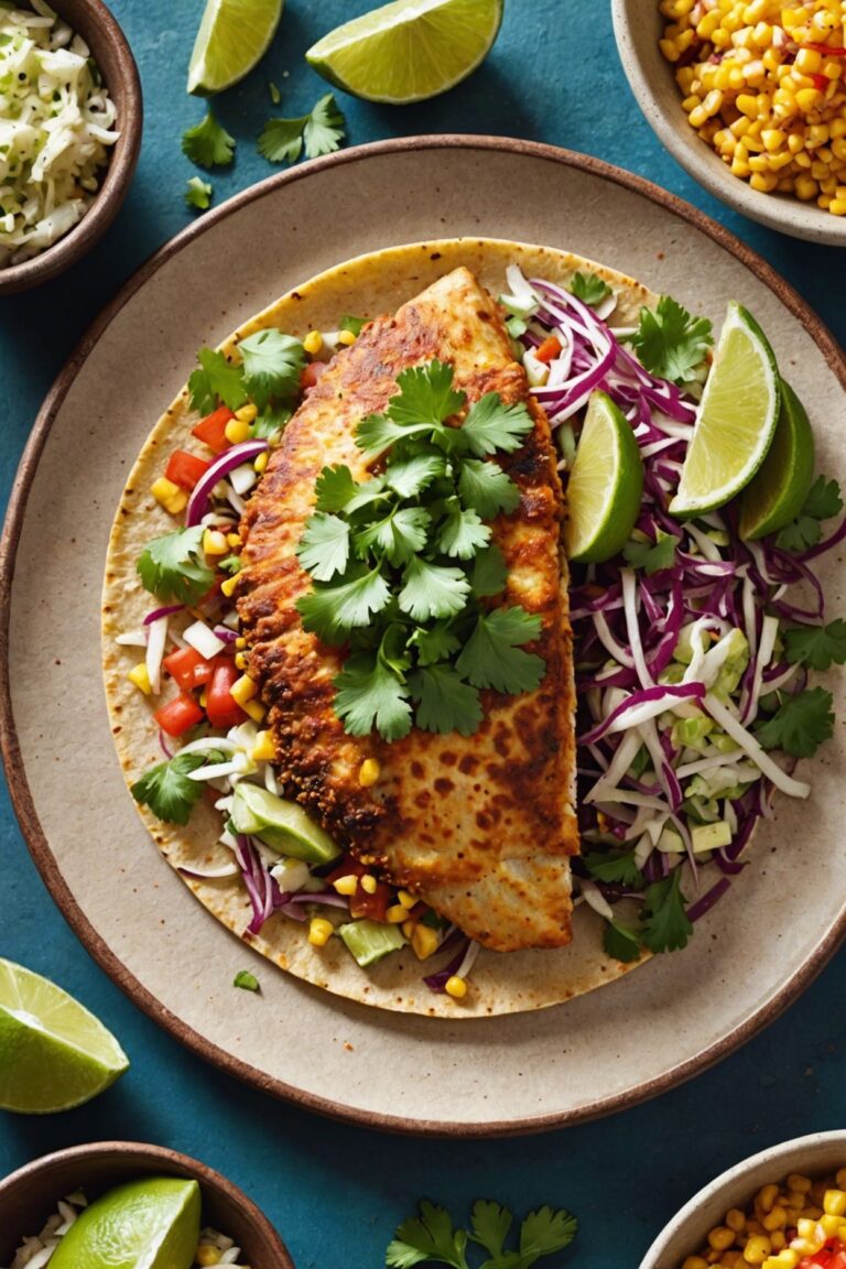 Air Fryer Crispy Fish Tacos With Slaw