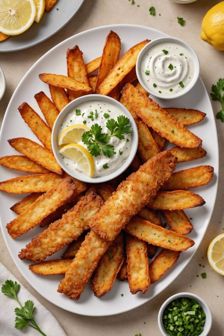 Air Fryer Fish And Sweet Potato Chips