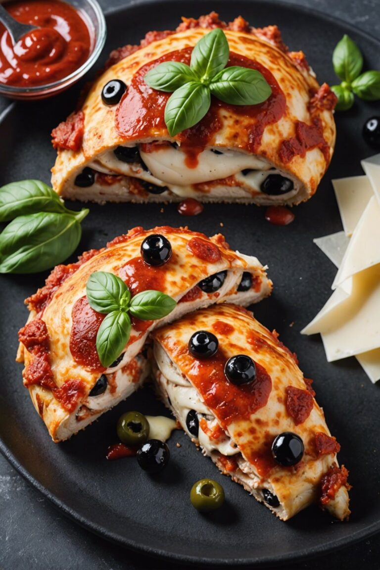 Air Fryer Pizza Stuffed Chicken Breasts