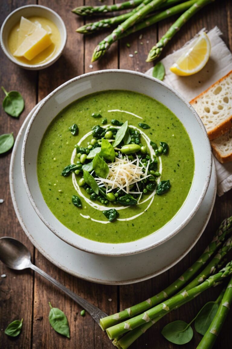 Asparagus Pea And Spinach Soup