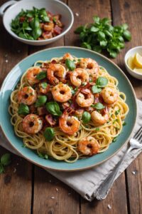 Bacon Shrimp Scampi Pasta