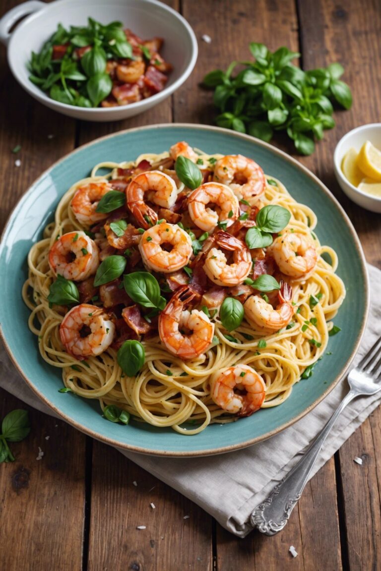 Bacon Shrimp Scampi Pasta