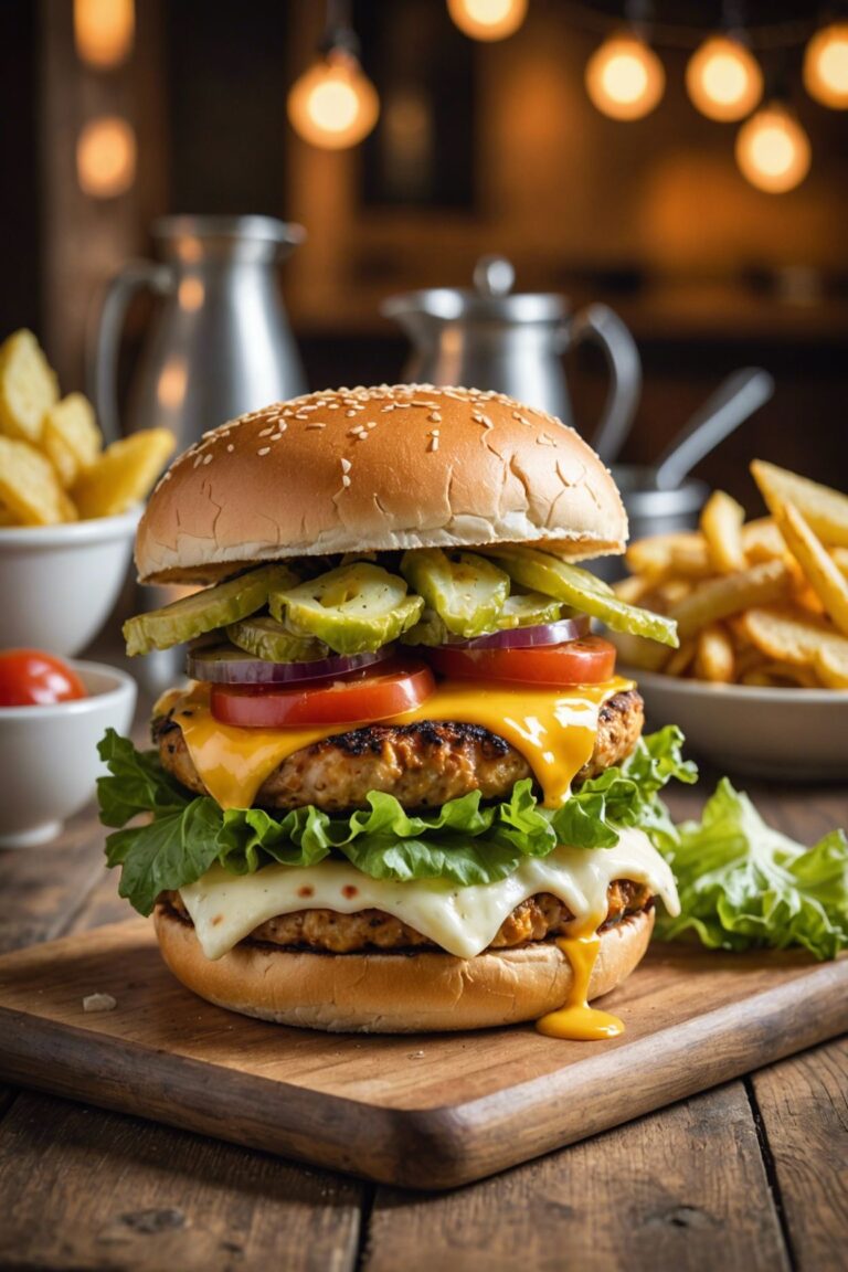 Baked Chicken Cheeseburgers