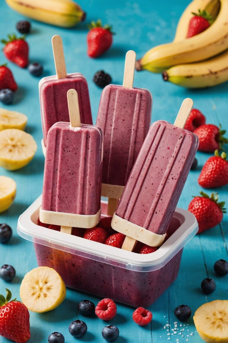 Banana Berry Protein Pops