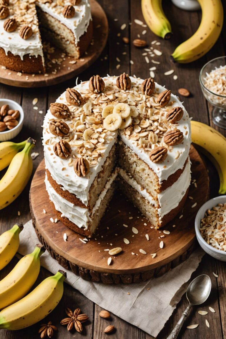 Banana Nut Coconut Cake