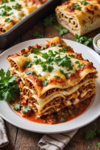 Beefy Lasagna Roll Ups