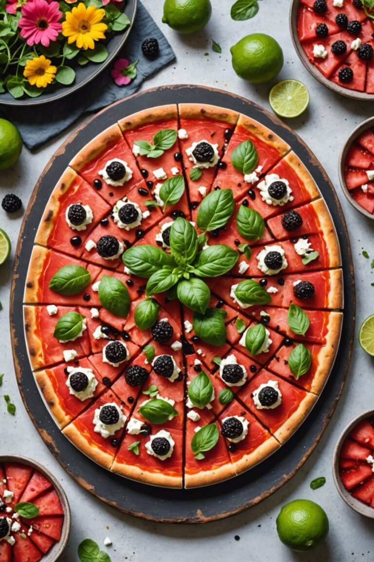 Birthday Cake Watermelon Pizza