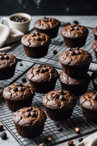 Black Garlic Chocolate Muffins