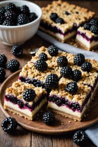 Blackberry And Mascarpone Crumble Bars