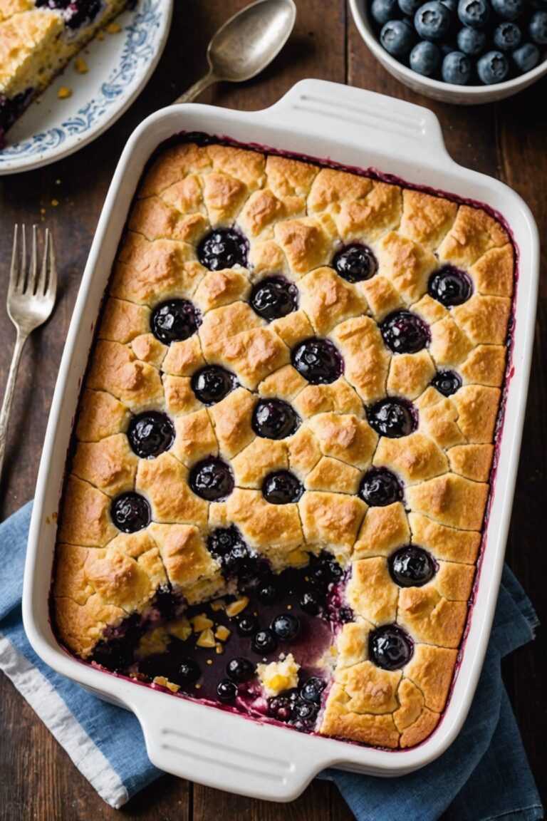 Blueberry Cornbread Cobbler