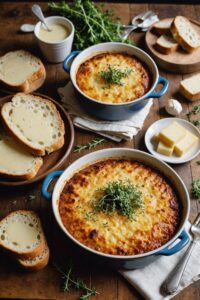 Bread Soup Panade With Onions Chard And Mushrooms