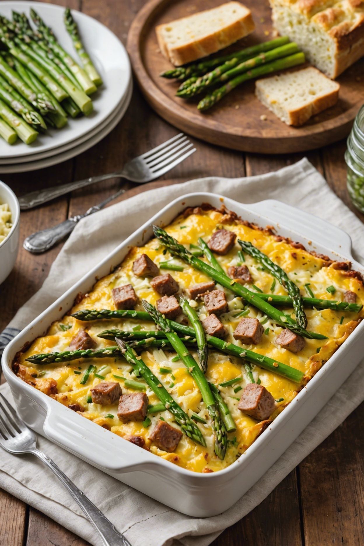 Breakfast Casserole With Leeks And Asparagus