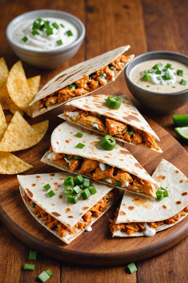 Buffalo Chicken Quesadillas