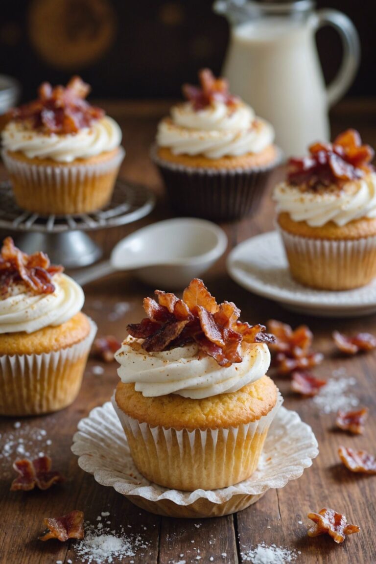 Buttermilk Maple Bacon Cupcakes