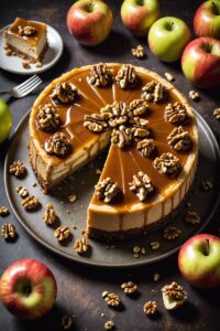 Caramel Apple Walnut Cheesecake